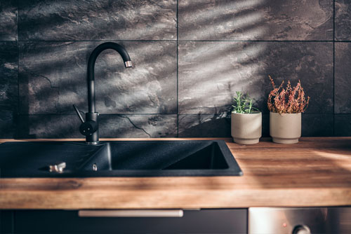 Modern Black Kitchen Sink